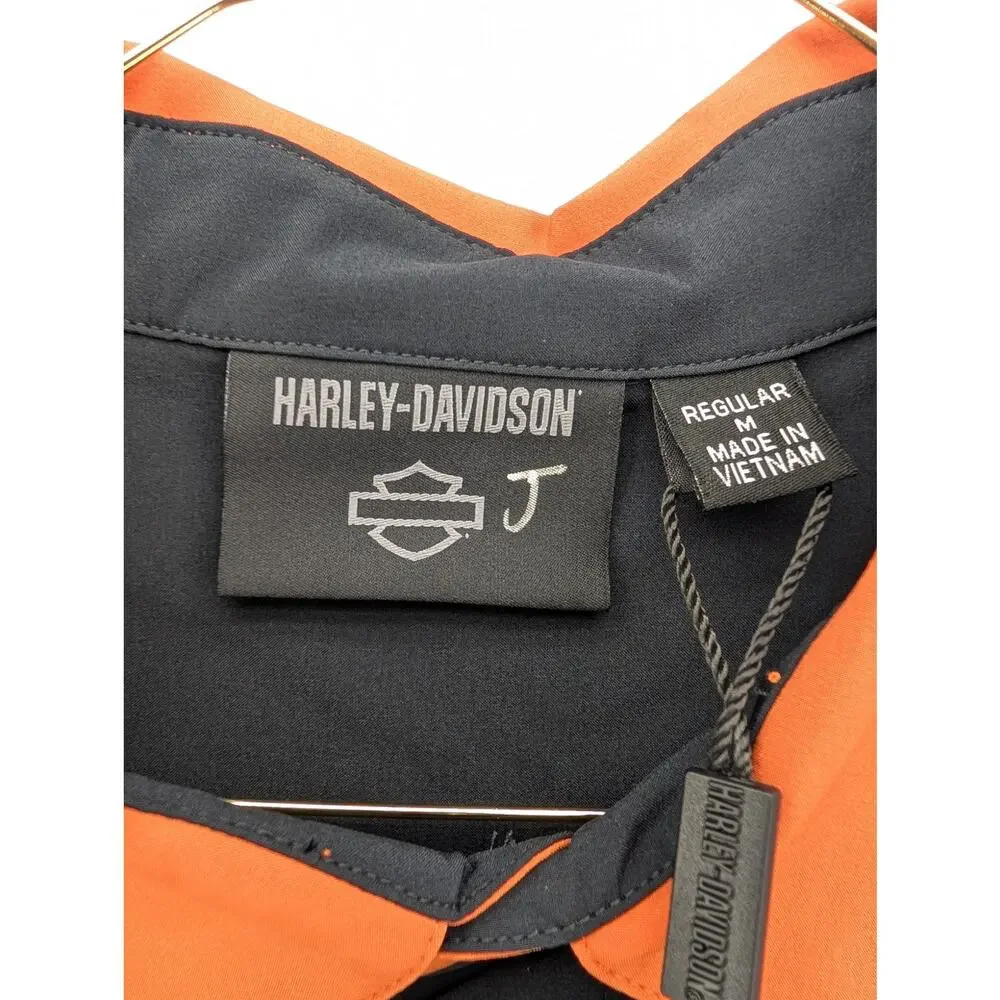 NWT Harley Davidson Men's Coolcore Bar & Shield Shirt in Vintage Orange size M